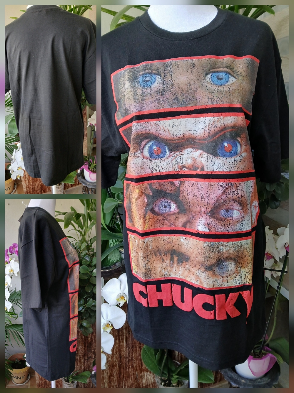 🔥NWT Chucky Multi-Eye Horror Graphic Tee Universal Studio Medium